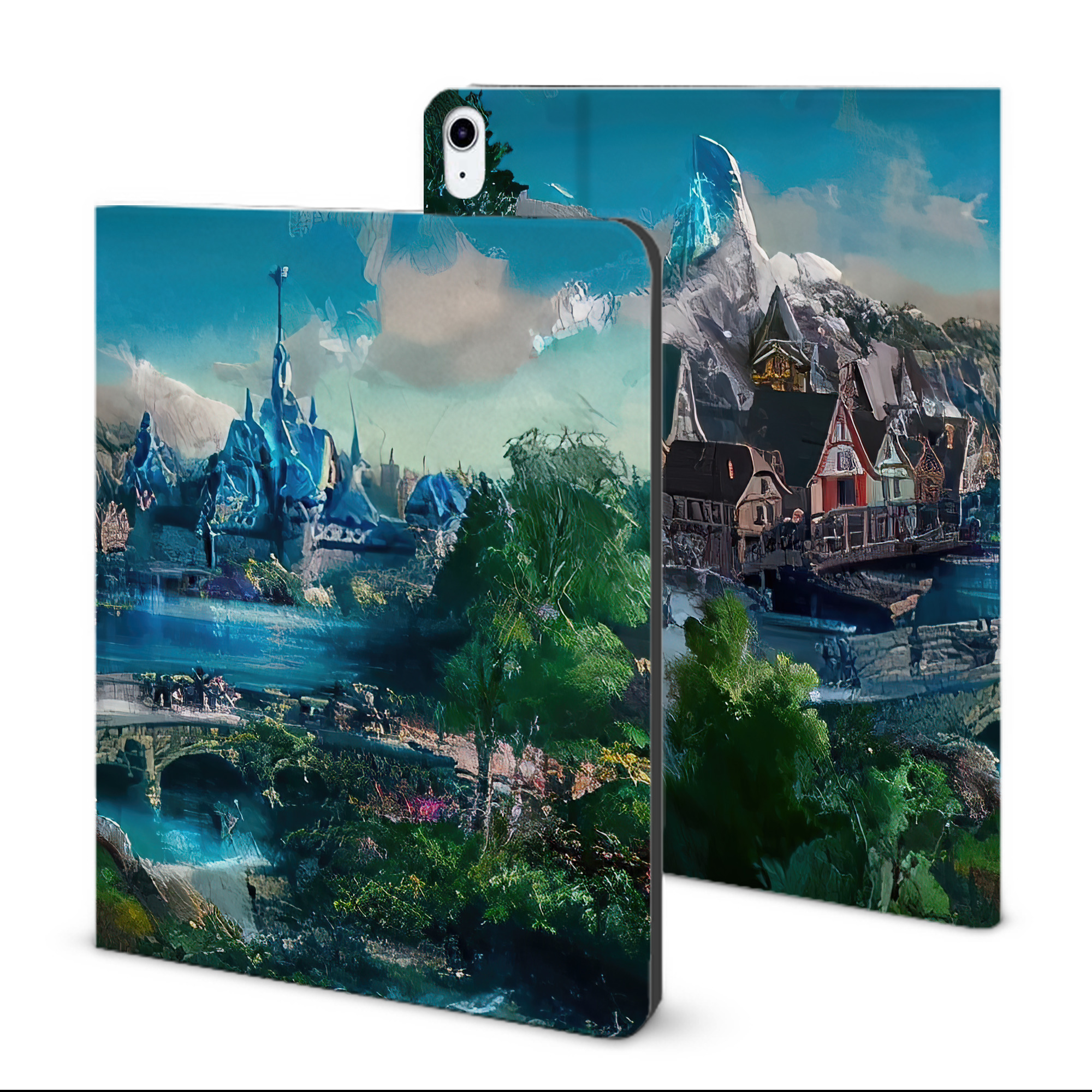 （画像用） アナと雪の女王 アンナ エルサ Frozen Anna Elsa IPad ケース ブック型 PUレザー TPU 耐衝撃 軽量 薄型 ペン収納なし 全面保護 IPad 各モデル対応